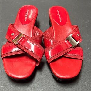 Easy Spirit Red Mules